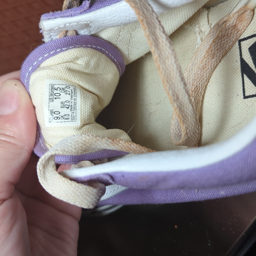 Vans Old Skool Low-Top Sneakers Purple + White Men's Size 9 Women's Size 10.5 - Picture 9 of 9